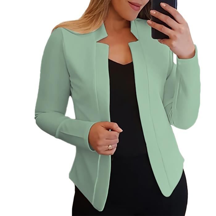 Blazer Sans Manches Pour Femme | Gilet Costume Élégant Avec Revers | Mode Bureau Travail Printemps/Été/Automne