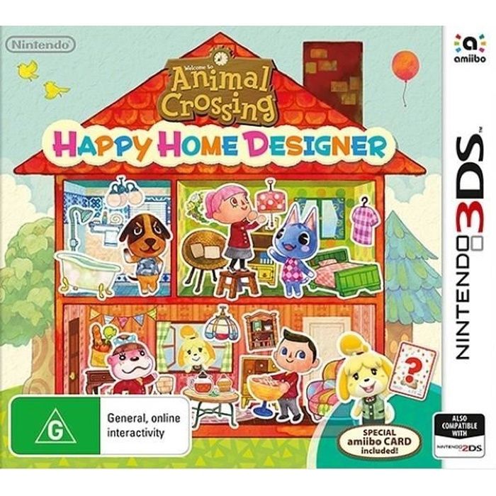 Nintendo Jeu Vidéo - Animal Crossing - Happy Home Designer - 3DS - Cartouche - Simulation - 3+