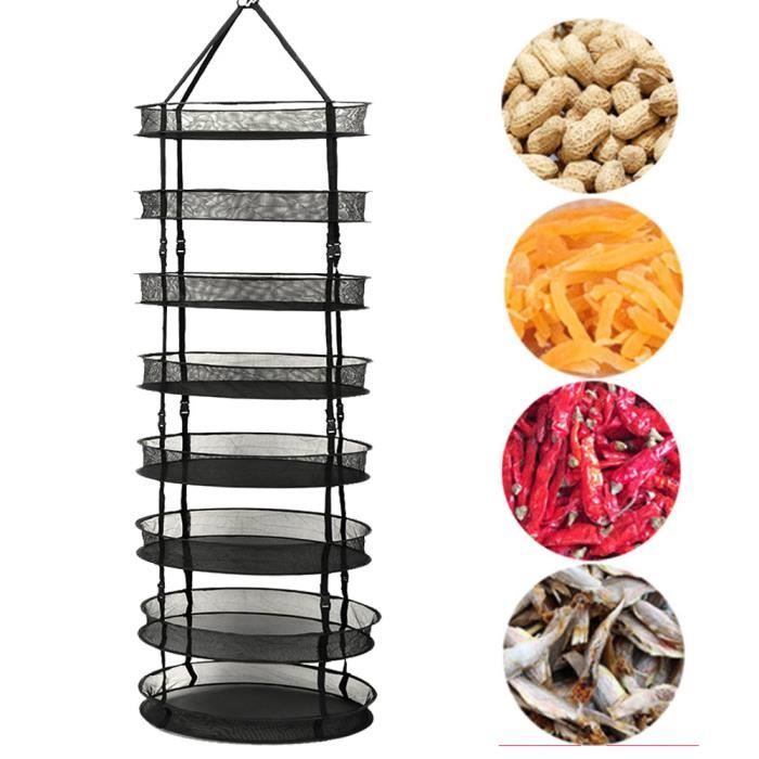 Séchoir à herbes avec fermeture éclair, multi-couches multi-couches pour tentes, fruits, légumes (4 niveaux Séchoir à herbes avec fermeture éclair, multi-couches multi-couches pour tentes, fruits, légumes (4 niveaux