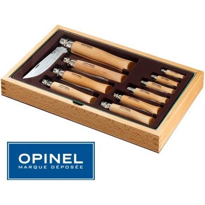 Coffret Bois Luxe Collection 10 Couteaux Opinel - Cdiscount Coffret Bois Luxe Collection 10 Couteaux Opinel - Cdiscount