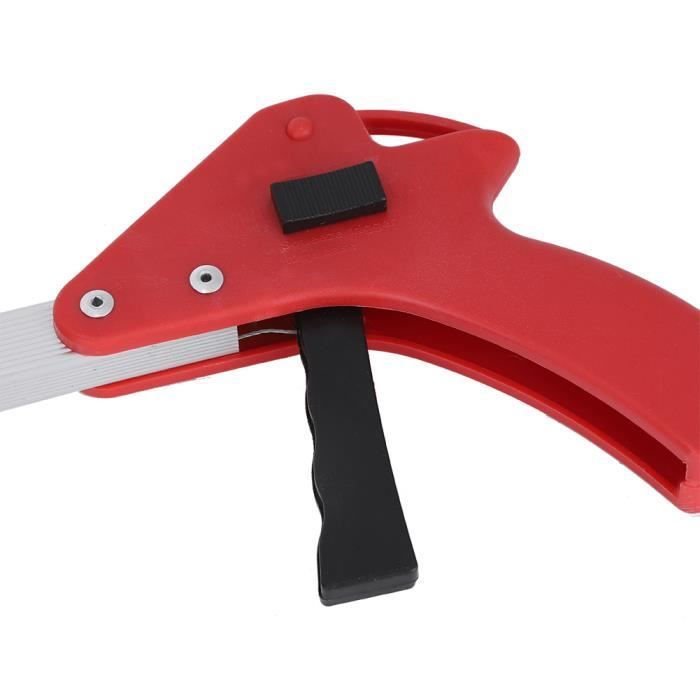 Pince Poubelle Pliable KOMBIUDA - Outil Ramassage Déchets Lourde Avec Poignée, Idéal Intérieur Extérieur Rouge