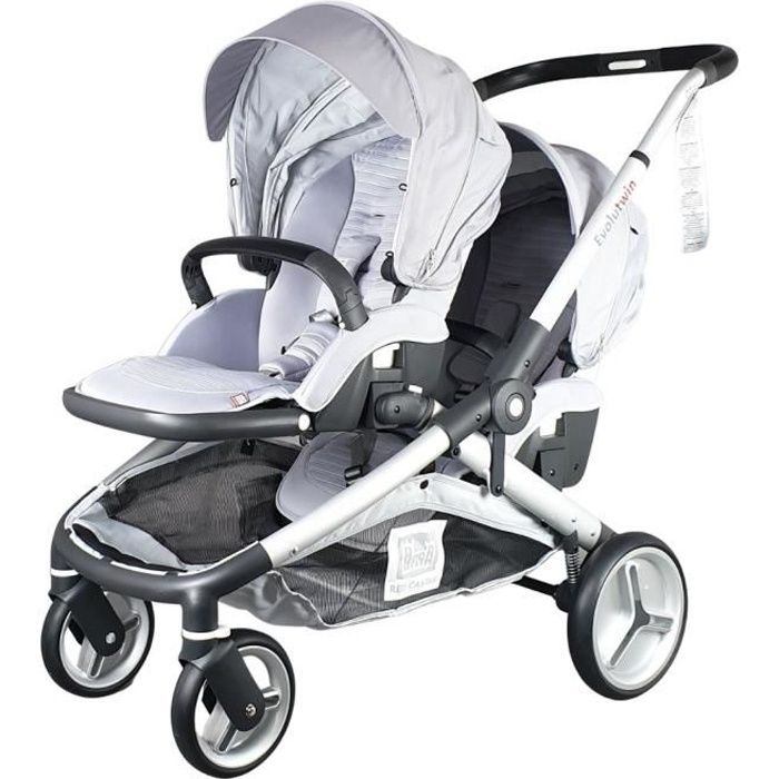 RED CASTLE Evolutwin Grise poussette Double Reconditionn e