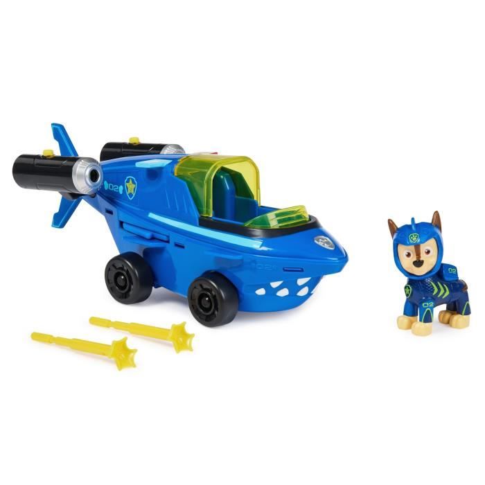 Véhicule + Figurine Chase Aqua Pups La Pat' Patrouille - Paw Patrol - Dès 3 ans