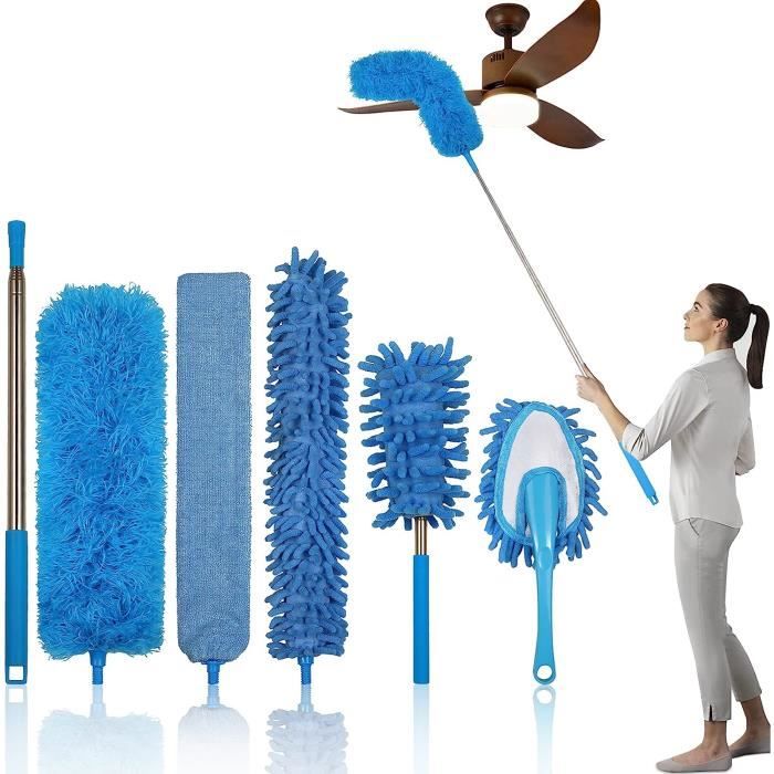 Plumeau Poussiere, 5 Pièces avec Inoxydable Tige Télescopique Plumeau — free download
