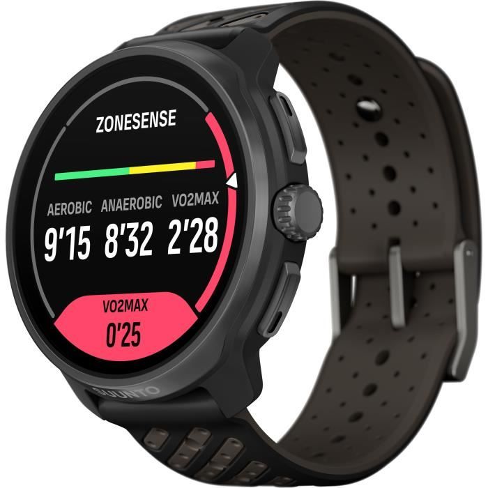 Montre connectée sport - SUUNTO - Race 2 - Ecran 15 - Titanium - Black
