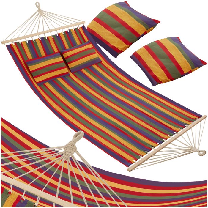 Rouge, 260x80cm Hamac Suspendu Exterieur 1-2 Personne Charge 200Kg Hamacs pour de Jardin RandonnéE Camping