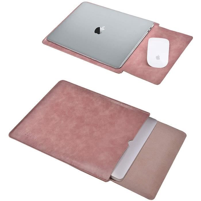 Housse PC & MacBook Air/Pro 13''-13,3 · Lin et cuir ambre recyclé