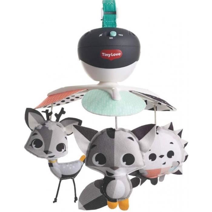 TINY LOVE Mobile de voyage pour lit et poussette, Musical 3 en 1 pour Bébé, 5 Mélodies, Collection B