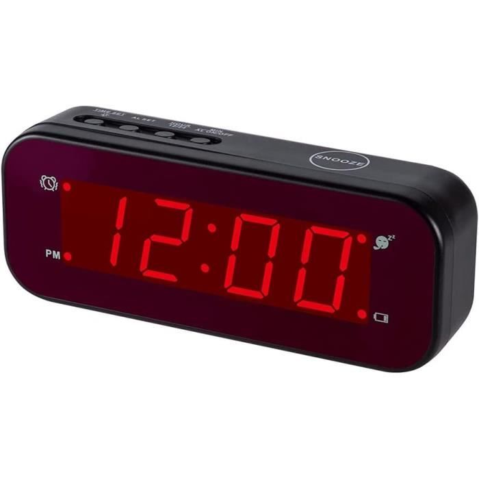 Petite Horloge Numérique LCD Transparente - Réveil, Température, Humidité - Pour Bureau, Chambre, Salon