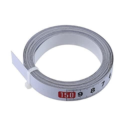 Kozelo Adhésif Ruban Mesure Métrique - [100cm x Vertical Lecture ] Étanche Collant Règle Ruban pour Travail Banc Scie Table, Blanc