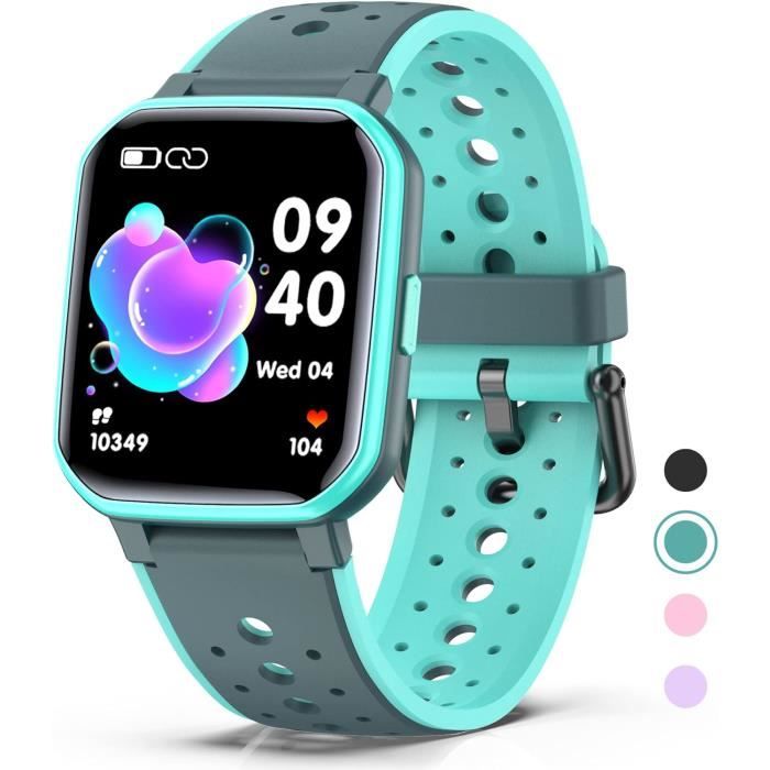HENGTO Fitness Tracker Montre pour Enfants, Montre Intelligente étanche IP68 avec 19 Modes de Sport, podomètre, Moniteur de Sommeil, Excellent Cadeau pour garçons Adolescents 6-16 (Bleu