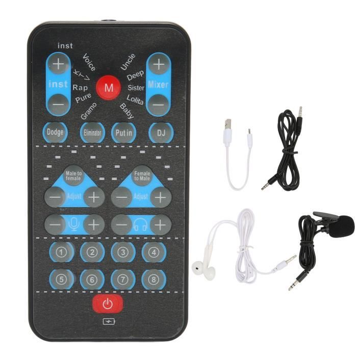 Carte Son Externe Portable Denash Avec Changeur De Voix – Pour PC, Téléphone, Tablette