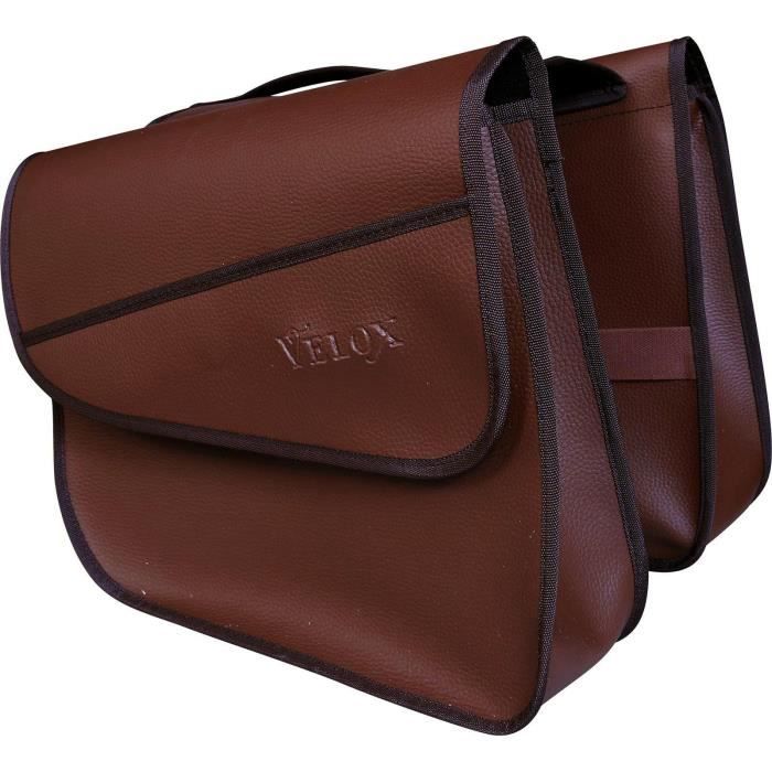 Sac de vélo en cuir véritable Vintage marron sac de selle de vélo pochette de selle de guidon trousse à outils arrière sacoche Vintage rétro cadeau pour
