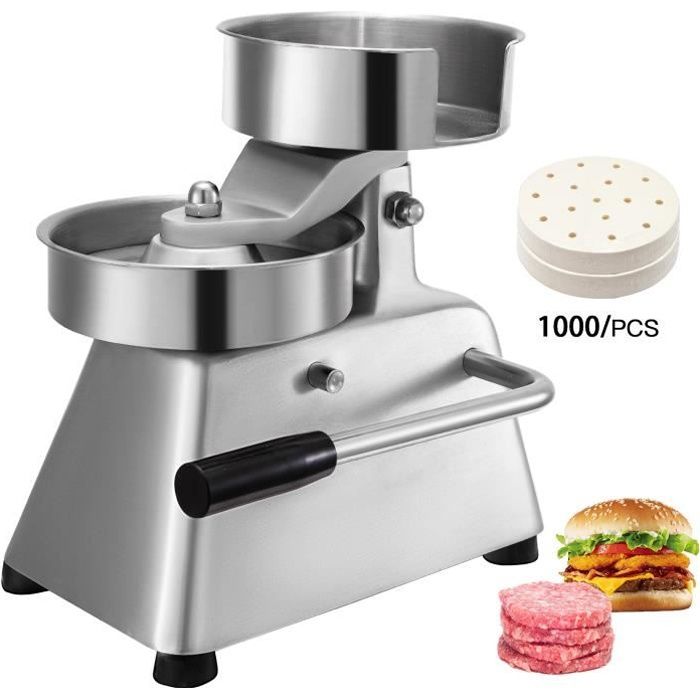 presse à hamburger 100mm - vevor - machine à burger professionnel avec 1000 papier