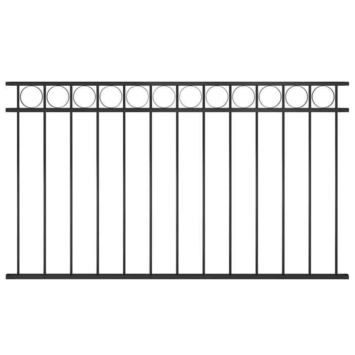 vidaXL Panneau de clôture ASSEN en acier noir 17 x 08 m 146316