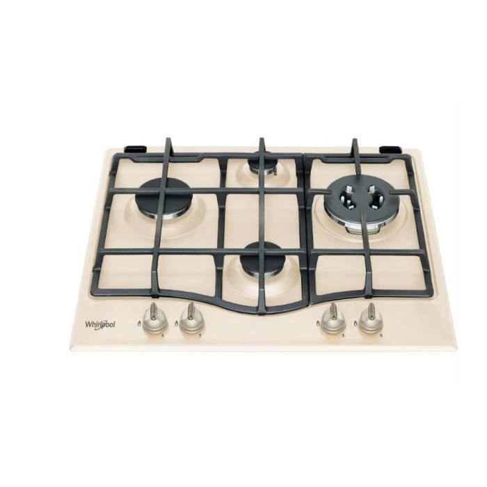 WHIRLPOOL GMT 6422 OW PLAQUE BLANC INTÉGRÉ (PLACEMENT) 60 CM GAZ 4 ZON