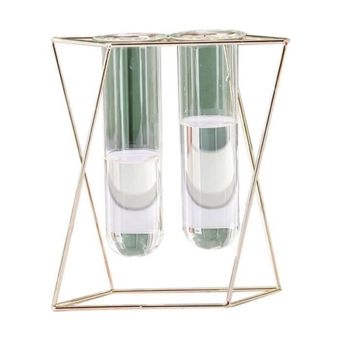 Vase en Verre Mural DéCoration Murale Vases à Fleurs Suspendus en Fer