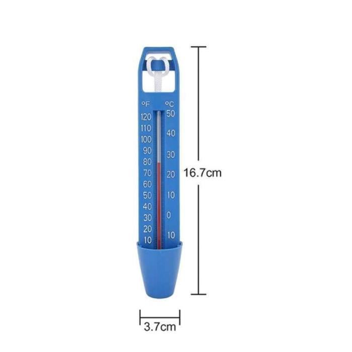 Thermomètre Flottant Pour Piscine, Spa, étang - Affichage °F Et °C, Plastique Bleu - 5