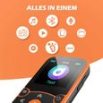 Lecteur MP3 Sport AGPTEK Bluetooth 5.0 avec Clip 32Go HiFi Baladeur Musique, Radio FM/Podomètre, Orange-1