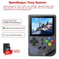 Consoles de Jeux Portables ,RG300 Console de Jeux Retro OpenDingux Tony System , Free with 32G TF Card Built-in 3007 Classique Je-1
