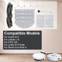 Lot De 4 Ou 10 Chiffons Lavables Pour Aspirateurs Robot ILife V20, Vyzzle D10, Laresar L10, Roidmi Eve – Pièces De Rechange Microfibre