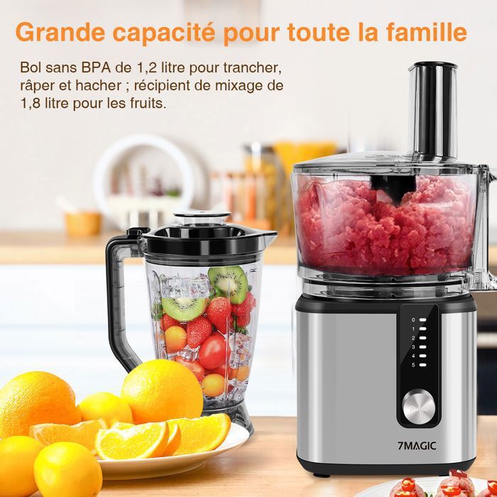 Robot Multifonctions Cuisinart Avec Blender - Argenté - Occasion (blender Seul Utilisé)
