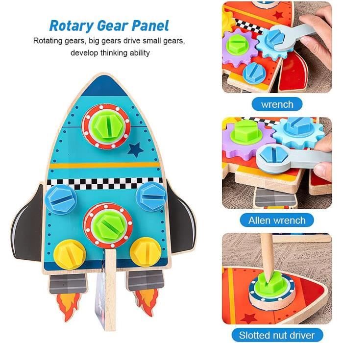 Jouet Montessori Pour Enfants - Ensemble De Tournevis Avec Serrure Et Clé, Tournevis