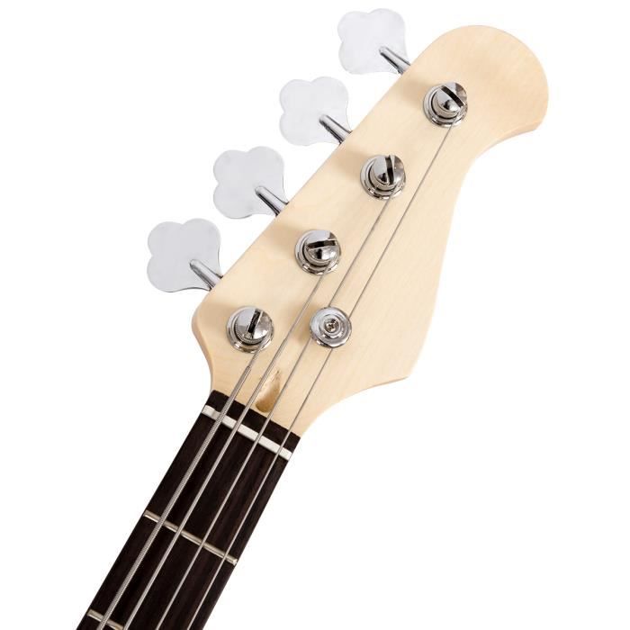 DREAMADE Guitare Basse Electrique à 4 Cordes avec 2 Micros,2 Boutons de  Réglage,Médiator,Sac,Câble pour Débutants et Professionnels - Cdiscount  Instruments de musique