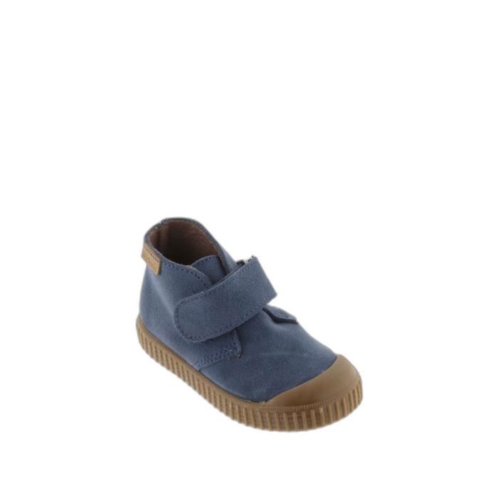 Bottines b b fille en cuir fendu Victoria 1915 Safari bleu azur