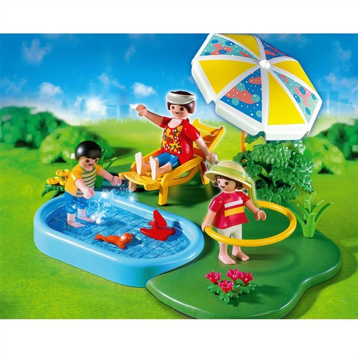 Playmobil CompactSet Piscine - PLAYMOBIL - Collection La vie à la piscine -  Fille et Garçon - A Partir de 4 ans