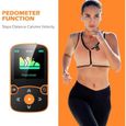 Lecteur MP3 Sport AGPTEK Bluetooth 5.0 avec Clip 32Go HiFi Baladeur Musique, Radio FM/Podomètre, Orange-2