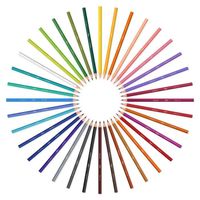 BIC Kids Evolution ECOlutions – Crayons De Couleur 18 Couleurs – Sans Bois, Résine Synthétique, 35% Matière Recyclée – Label NF Environnement – Dès 5 Ans