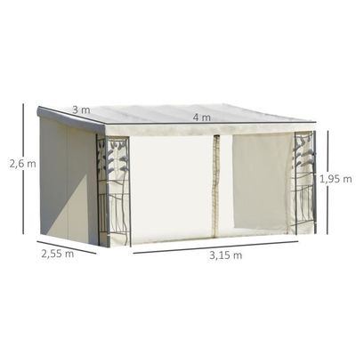 SKANDIKA Pavillon Tente de jardin - Tonnelle Abri de Jardin - 300x300x210  cm - Bleu - Cdiscount Jardin