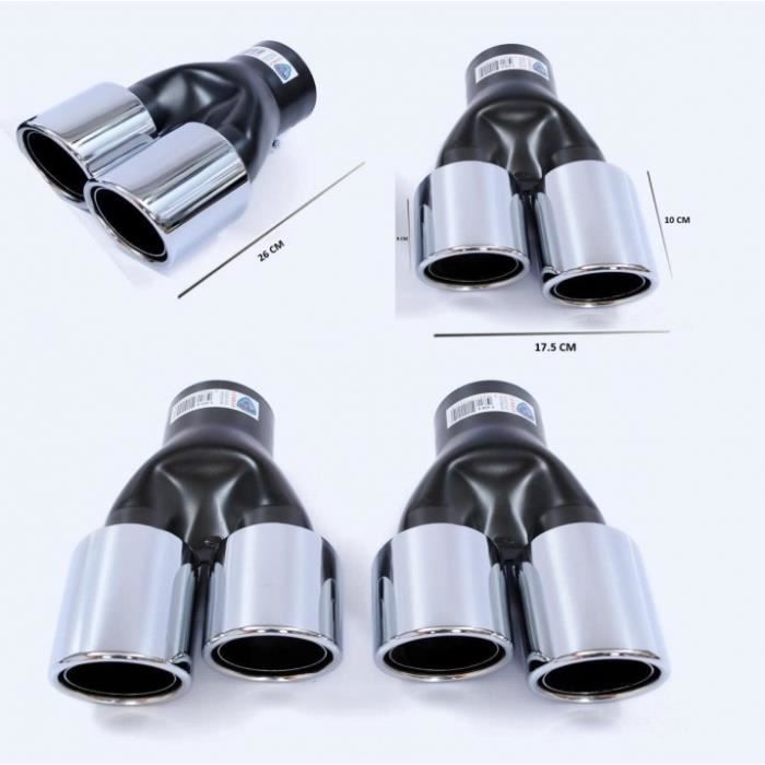 Embout D'échappement Universel Acier Inoxydable Chromé 58mm Diamètre Intérieur - Pour Pot D'échappement, Look Sport