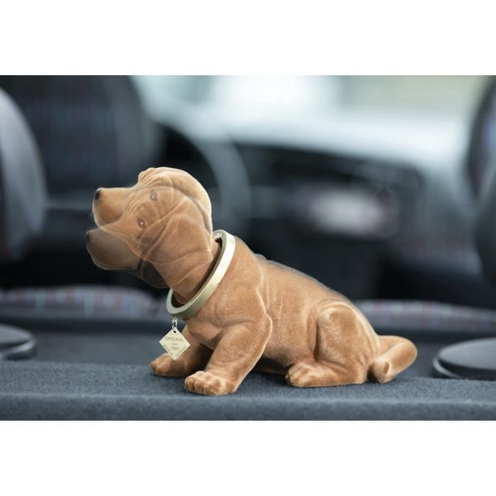 Figurine Chien Teckel à Tête Mobile En Résine - Décoration Tableau De Bord Voiture/Bureau, Cadeau Amoureux Des Chiens