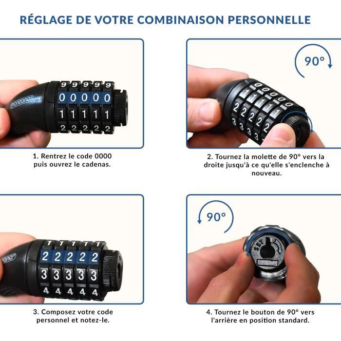 Antivol Moto Scooter Antivol Vélo Haute Sécurité 90cm - Cadenas Combinaison 5 Chiffres - Chaîne Acier Renforcée Chaîne Sécurité 90cm Moto Scooter Antivol Moto Scooter Antivol Vélo Haute Sécurité 90cm - Cadenas Combinaison 5 Chiffres - Chaîne Acier Renforcée Chaîne Sécurité 90cm Moto Scooter