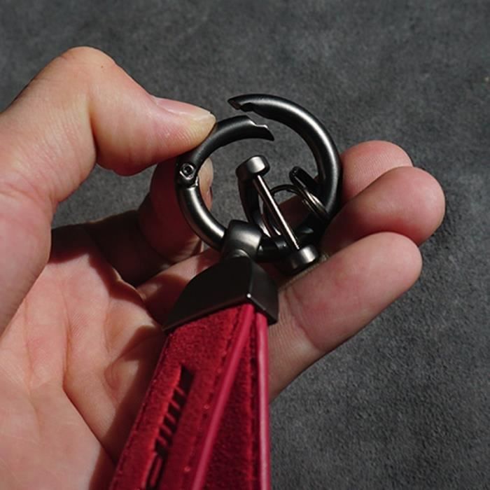 Coque de clé de voiture en cuir alcantara (LEK76) compatible avec
