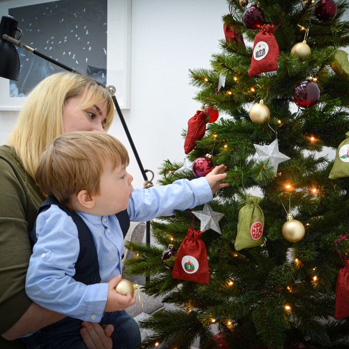 Calendrier De L'Avent à Remplir Soi-même - 24 Sachets En Tissu - 2 Tailles - DIY Noël 2025 Pour Enfants