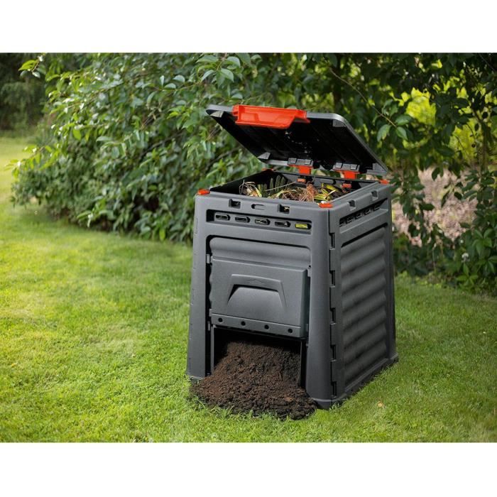 Bac à Compost Rotatif 360° - 70L Pour Jardin, Décomposition Rapide Des Déchets