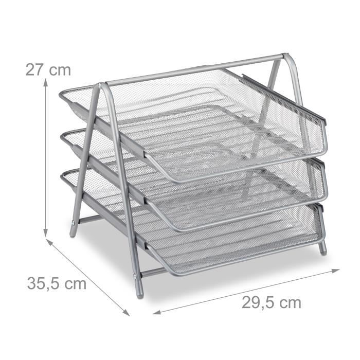 Acrimet Facility Corbeille à Courrier à 3 Niveaux, Chargement Latéral, Format Lettre/A4, Organiseur De Fichiers De Bureau, Plastique (couleur Vert Clair