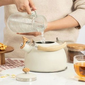 Acheter Bouilloire extérieure en acier inoxydable, poignée de verrouillage, Pot suspendu de Camping, cafetière Portable, cuiseur de pique-nique 1L