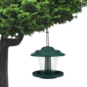 Mangeoire /à Oiseaux avec Toit Exterieur Suspendue Mangeoires Oiseaux Cage Nichoir pour Petits Oiseaux pour Oiseaux M/ésange Petits Oiseaux Hexagonal en Bois Premium