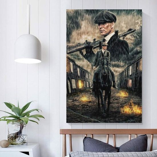 Plaque Murale "Par Ordre Des Peaky Blinders" En Métal Vintage - 20x15 Cm, Fixations Incluses - Déco Bar, Cave, Pub