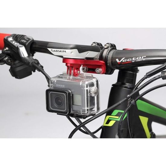 Support Guidon Vélo Aluminium Pour Garmin Edge, GoPro Et Phare - Universel, Léger (20g) - Installation Facile