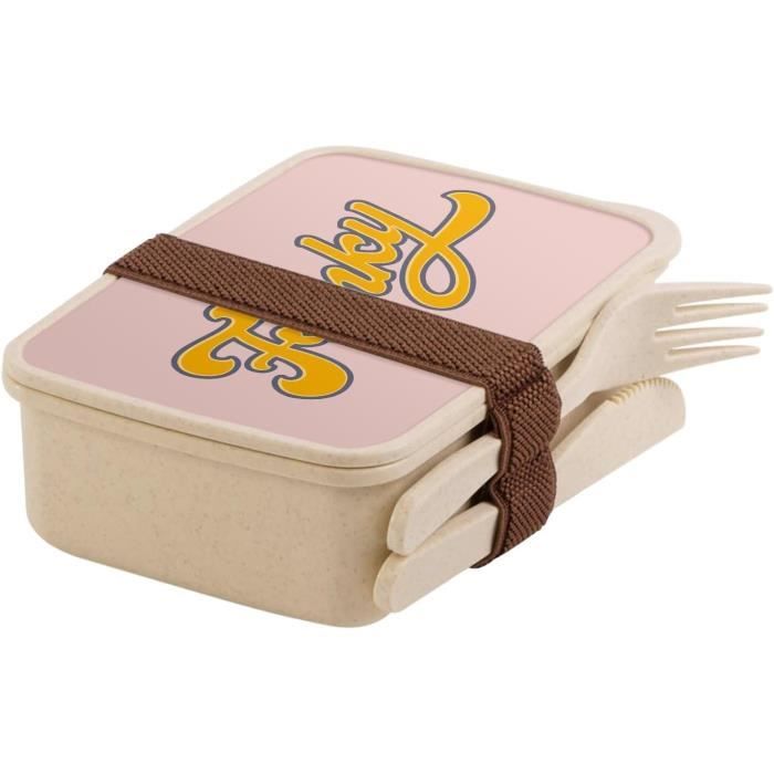 Lunch Box Boite Repas Avec Couverts Rose Funky 70 S Vintage