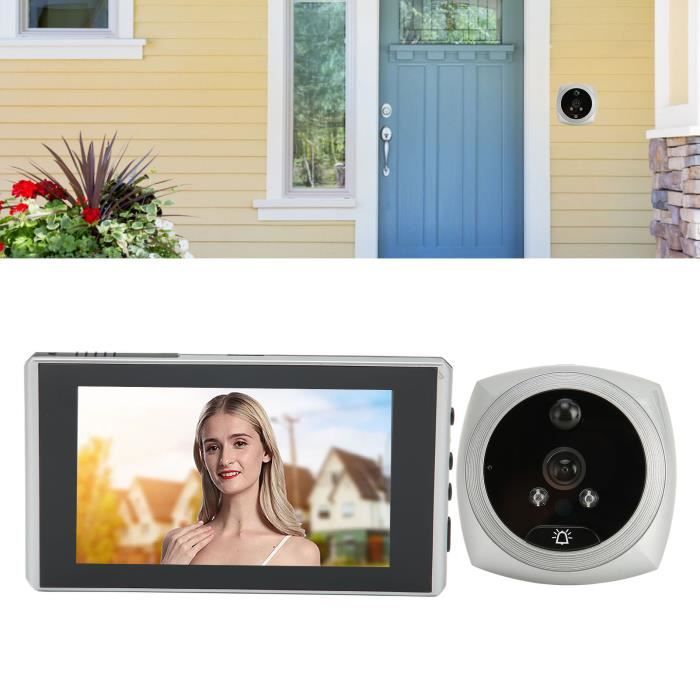 Caméra de judas de porte, visionneuse de porte LCD, sécurité à la maison de  villa d'appartement électronique numérique pour la maison