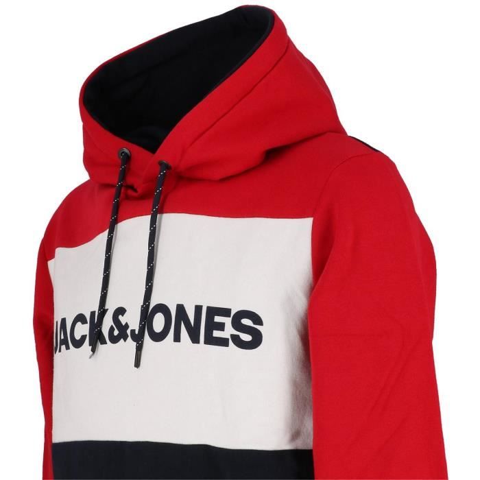 JACK & JONES Sweat à Capuche Rouge Homme Rouge - Cdiscount Prêt-à-Porter