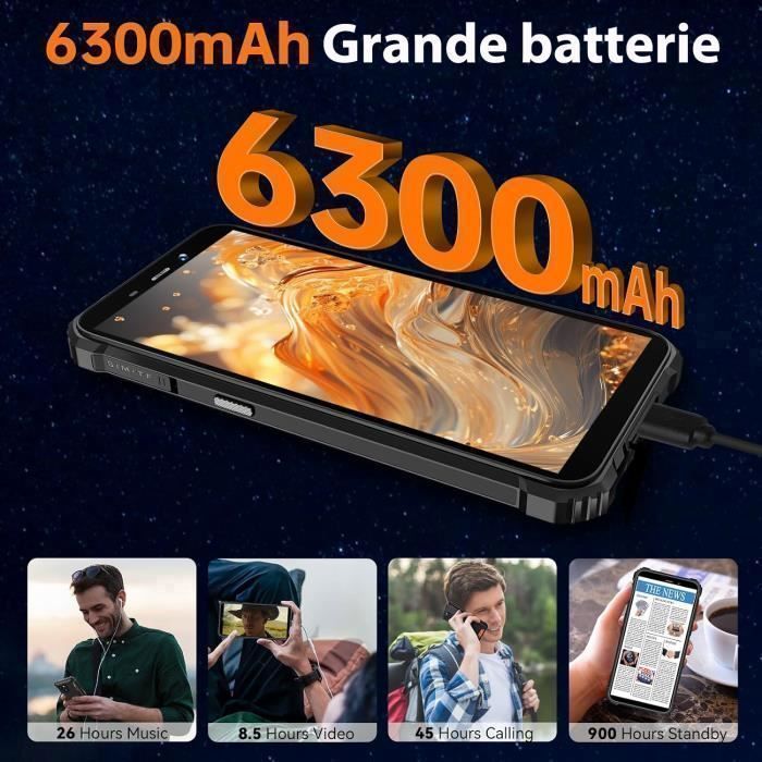 Smartphone Robuste OUKITEL WP32 - 128 Go 20MP+5MP 5.93