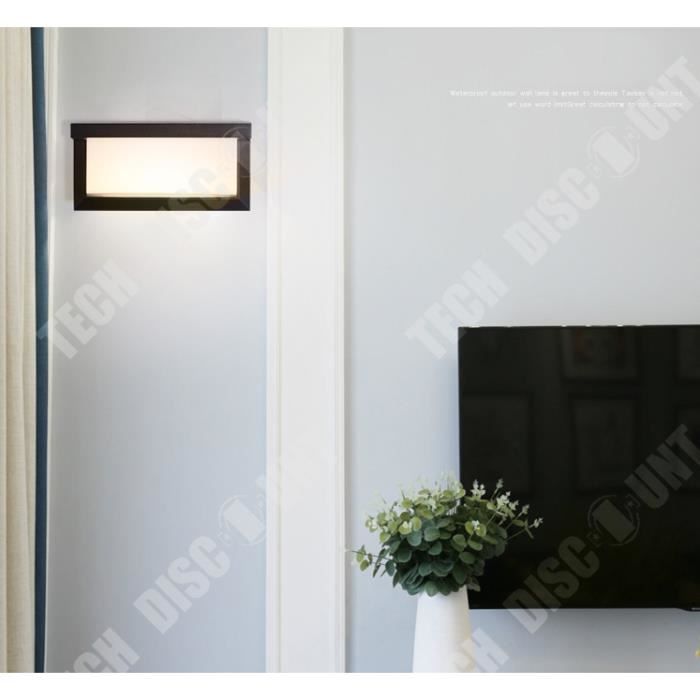 1pc Applique Murale Étanche Extérieure À LED, Lumière De Porche Noire  Moderne, Lumière De Porche Moderne