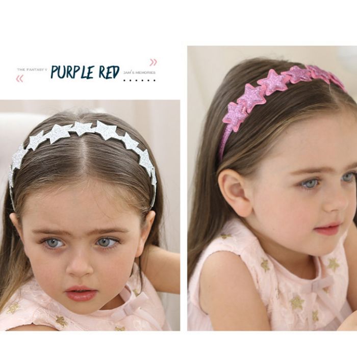 Bandeaux Pailletés Pour Filles Bandeaux à Sequins Pour Tout-Petits Avec Dents Bandeau Antidérapant Accessoires Pour Cheveux (2 Pcs